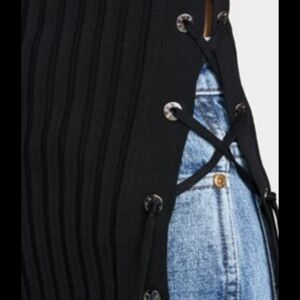 Zara Black Ribbed Knit Sweater